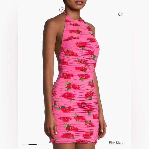 Sau Lee Sonia Floral-Print Ruched Halter Minidress - Picture 2 of 11